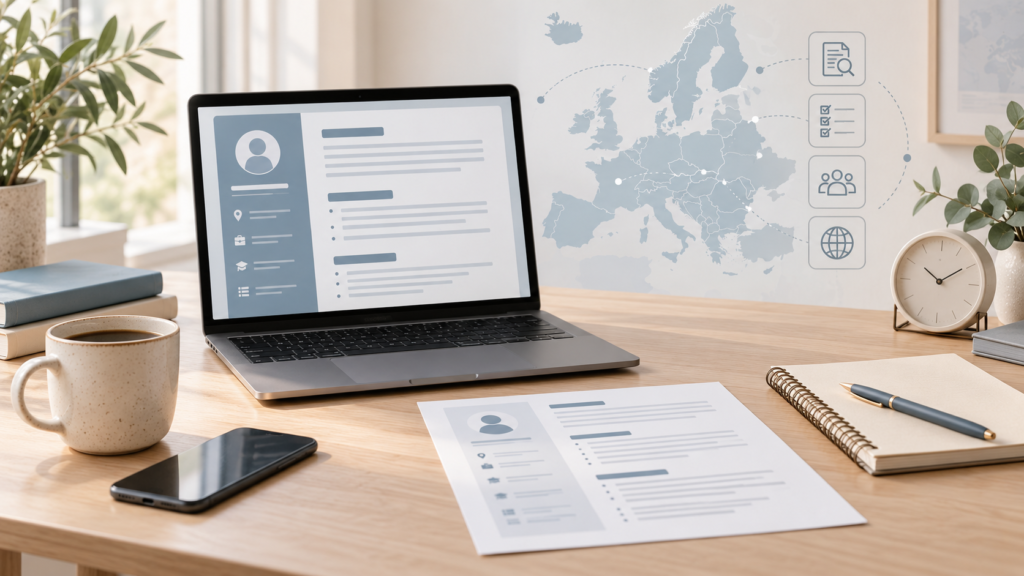 International remote resume for European candidates