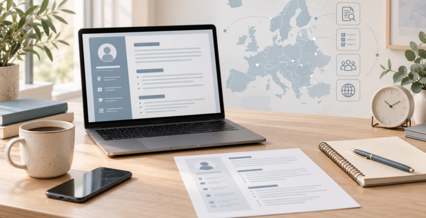International remote resume for European candidates